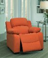 Taylor Orange Upholstered Kid's Recliner