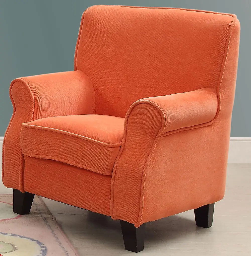 Torey Orange Upholstered Kid's Club Chair-1