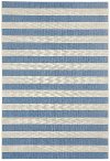 4 x 6 Small Striped Capri Blue Indoor-Outdoor Rug - Finesse