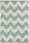 4 x 6 Small Chevron Spa Blue Indoor-Outdoor Rug - Finesse