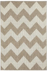 4 x 6 Small Chevron Barley Tan Indoor-Outdoor Rug - Finesse