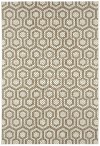 4 x 6 Small Barley Tan Indoor-Outdoor Rug - Honeycombs