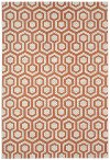 8 x 11 Large Coral Indoor-Outdoor Rug - Honeycombs