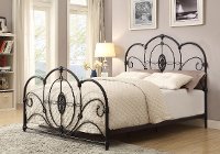 Brighton Black Traditional Queen Metal Bed