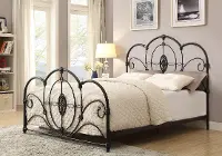 Brighton Black Traditional Queen Metal Bed
