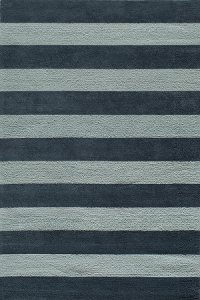 4 x 6 Small Striped Blue Rug - Classic Cabana