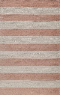4 x 6 Small Striped Pink Area Rug - Classic Cabana