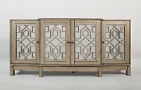Casa Bella Champagne Gold 70 Inch Mirrored Console