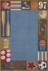 4 x 6 Small All Star Denim Blue Rug - Whimsy