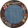 5' Round All Star Denim Blue Rug - Whimsy