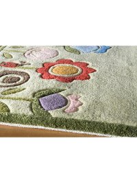 5' Round Garden Grass Green Area Rug - Whimsy Garden-2