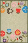 5 x 7 Medium Garden Grass Green Area Rug - Whimsy Garden