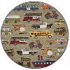 5' Round Transportation Concrete Tan Area Rug - Whimsy