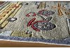 5' Round Transportation Concrete Tan Area Rug - Whimsy-2