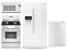 KIT White White 4 Piece Gas Kitchen Appliance Package