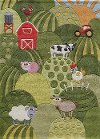 4 x 6 Small Farmland Green Area Rug - Whimsy