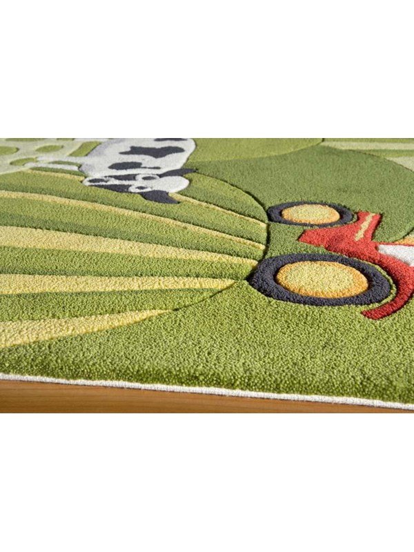 5 x 7 Medium Farmland Green Area Rug - Whimsy-2