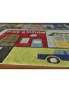 5' Round Town Square Green and Blue Rug - Whimsy-2