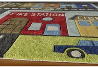 5' Round Town Square Green and Blue Rug - Whimsy-2