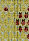 5 x 7 Medium Ladybug Red and Green Area Rug - Whimsy Garden