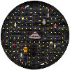 5' Round Arcade Game Black Area Rug - Whimsy