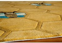 4 x 6 Small Honeycomb Gold Area Rug - Whimsy-2