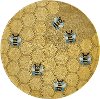5' Round Honeycomb Gold Area Rug - Whimsy
