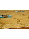 5 x 7 Medium Honeycomb Gold Area Rug - Whimsy-2