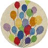 5' Round Multi-Colored Balloons Area Rug - Whimsy