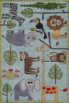 4 x 6 Small Safari Blue Rug - Whimsy