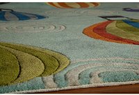 4 x 6 Small Hot Air Balloons Blue Rug - Whimsy-2