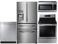 KIT Samsung 4 Piece Electric Kitchen Appliance Package - Stainless Steel