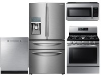 KIT Samsung 4 Piece Kitchen Appliance Package - Stainless Steel