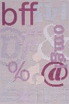 4 x 6 Small Texting Lilac Purple Area Rug - Hipster
