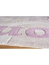 4 x 6 Small Texting Lilac Purple Area Rug - Hipster-2