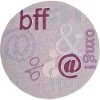 5' Round Texting Lilac Purple Area Rug - Hipster