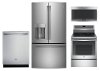 KIT GE 4 Piece Kitchen Appliance Package with Electric Range - Stainless Steel
