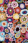 4 x 6 Small Multi-Colored Mille Fleur Area Rug - Hipster