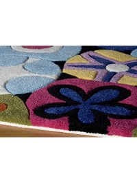 5' Round Multi-Colored Mille Fleur Area Rug - Hipster-2