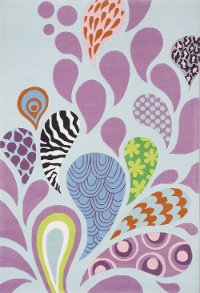 4 x 6 Small Multi-Colored Funky Paisley Area Rug - Hipster
