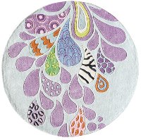 5' Round Multi-Colored Funky Paisley Area Rug - Hipster