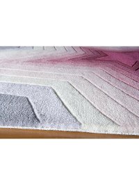 5' Round Pink and Gray Superstar Area Rug - Hipster-2