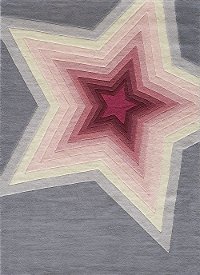 5 x 7 Medium Pink and Gray Superstar Area Rug - Hipster