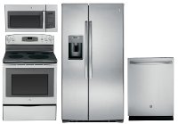 KIT GE Appliance Kitchen Package with Electric Range - Stainless Steel