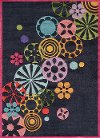 4 x 6 Small Black Modern Sprinkle Area Rug - Hipster-1