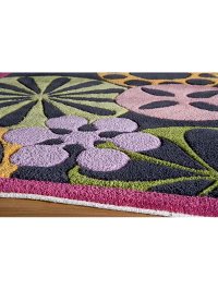 5' Round Black Modern Sprinkle Area Rug - Hipster-2