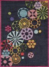 5 x 7 Medium Black Modern Sprinkle Area Rug - Hipster