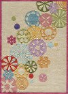 4 x 6 Small Ivory Modern Sprinkle Area Rug - Hipster