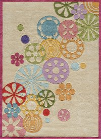 4 x 6 Small Ivory Modern Sprinkle Area Rug - Hipster