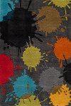 4 x 6 Small Gray Paint Ball Area Rug - Hipster